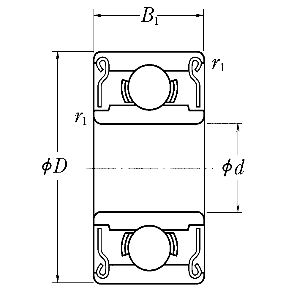 Миниатюрный подшипник MR 105 ZZ