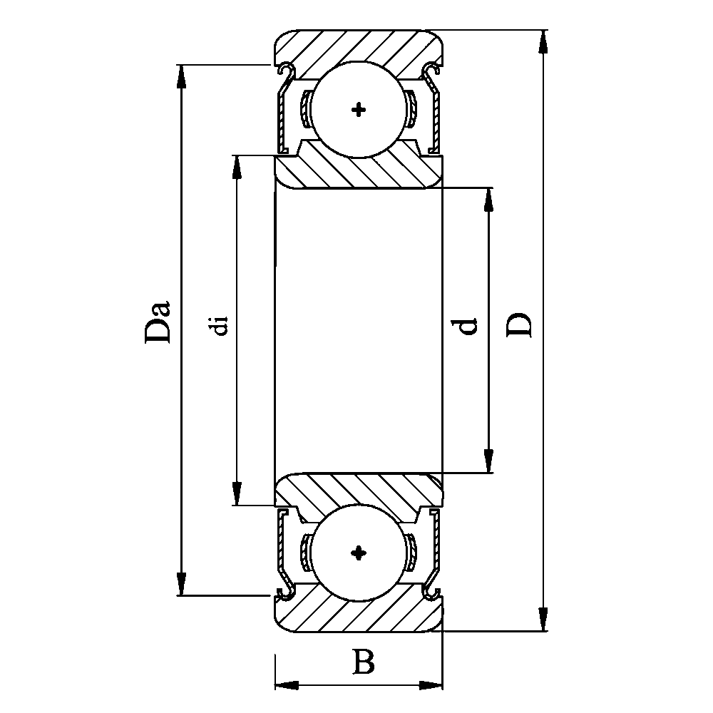 Миниатюрный подшипник 6-1000093 ZZ Ю SS 693 ZZ P6