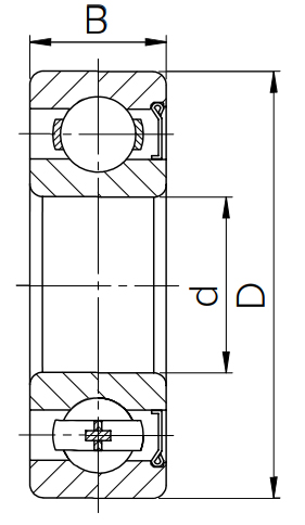 Однорядный шариковый подшипник 6209 Z 60209