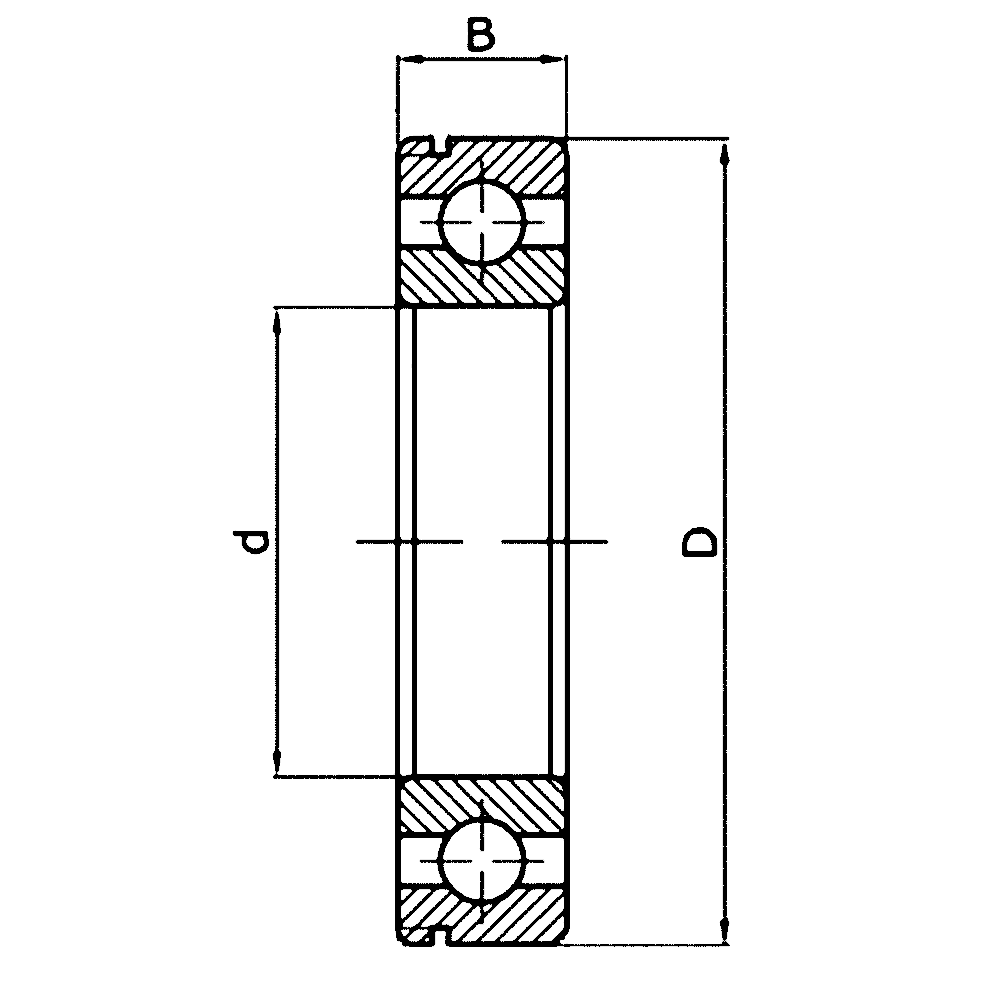 Однорядный шариковый подшипник 6310 N 50310