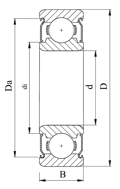 Однорядный шариковый подшипник 80307 Ю SS 6307 ZZ