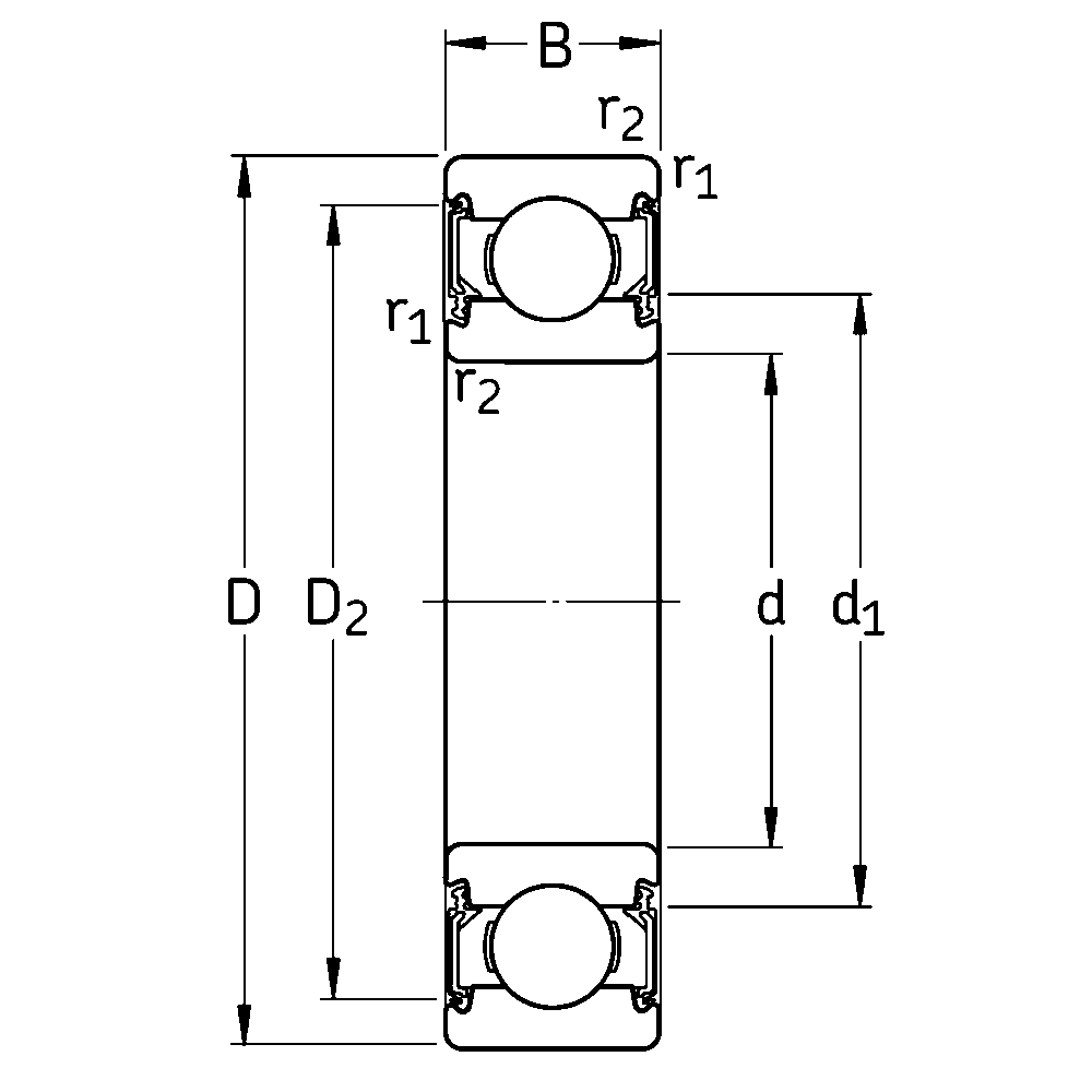 Миниатюрный подшипник 180026 Ю SS 626 2RS