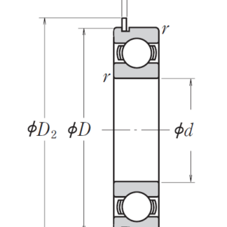 Однорядный шариковый подшипник 6022 NR