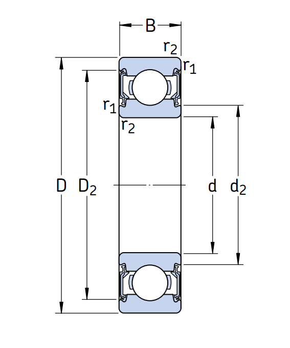 Однорядный шариковый подшипник 6202 2RSLTN9/C3 VT162