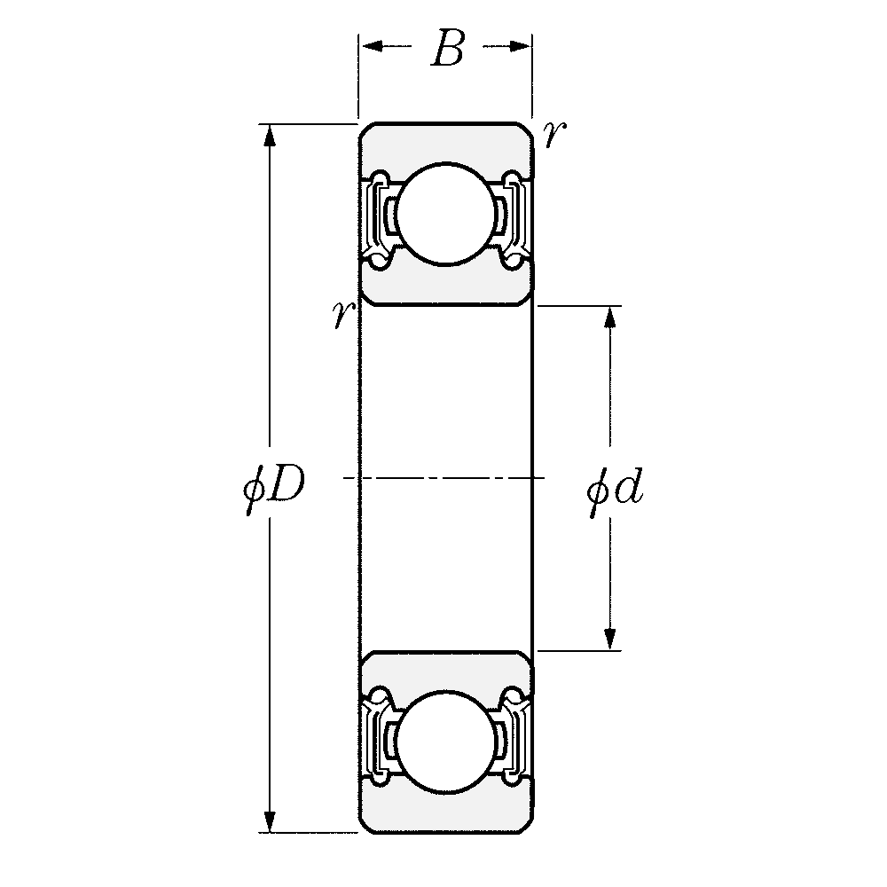 Однорядный шариковый подшипник 6003 LLU C3/K5