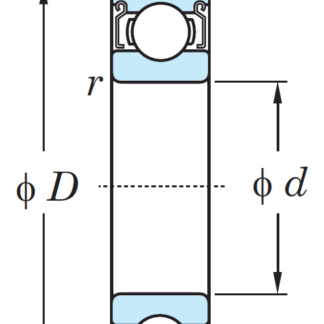 Однорядный шариковый подшипник 6318 ZZX C3