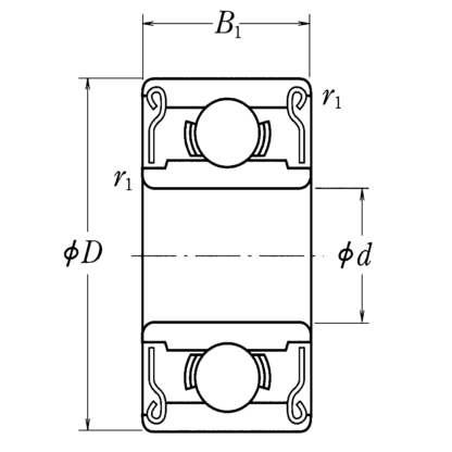 Миниатюрный подшипник L 1260 ZZ P6 MR 126 ZZ P6