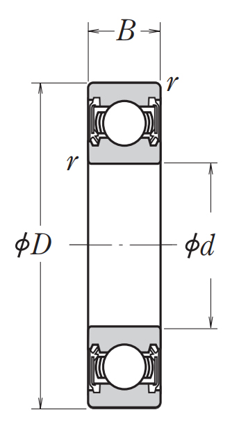 Однорядный шариковый подшипник 6024 DDU C3