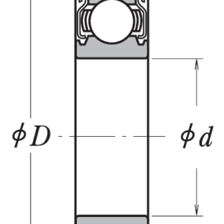 Однорядный шариковый подшипник 6005 2Z/C3LHT23