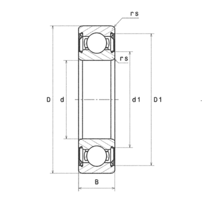 Высокотемпературный подшипник 6203 BHTS ZZ 280°