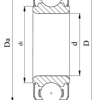 Однорядный шариковый подшипник 80107 Ю SS 6007 ZZ