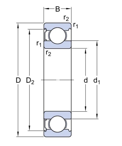 Однорядный шариковый подшипник 6024 Z/S1LHT30VS042