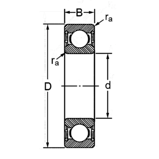 Однорядный шариковый подшипник 6306 2RSC3V2 76-180306