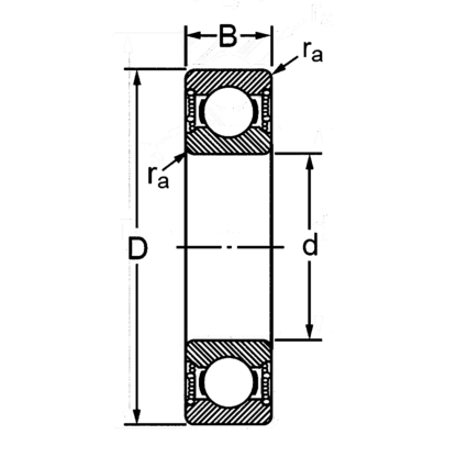 Однорядный шариковый подшипник 6306 2RSC3V2 76-180306