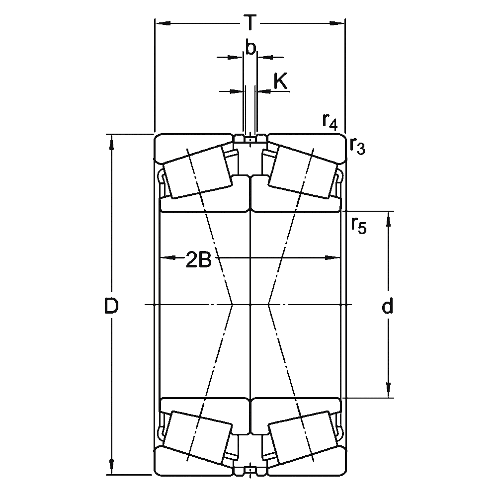 Конический, радиальный роликовый подшипник 30224 J2/DF