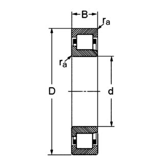 Роликовый цилиндрический подшипник NJ 307 E-XL-M1-C3