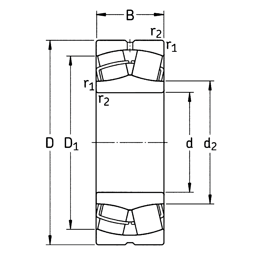 Сферический, радиальный роликовый подшипник 24144 CC/C4W33