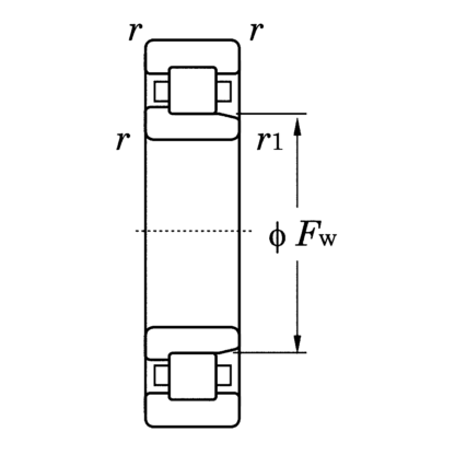 Роликовый цилиндрический подшипник NJ 310 R C3 AG