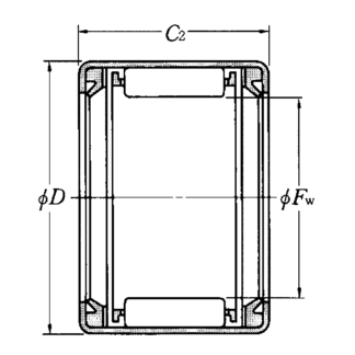 Игольчатый подшипник HK 2820-2RS-L271