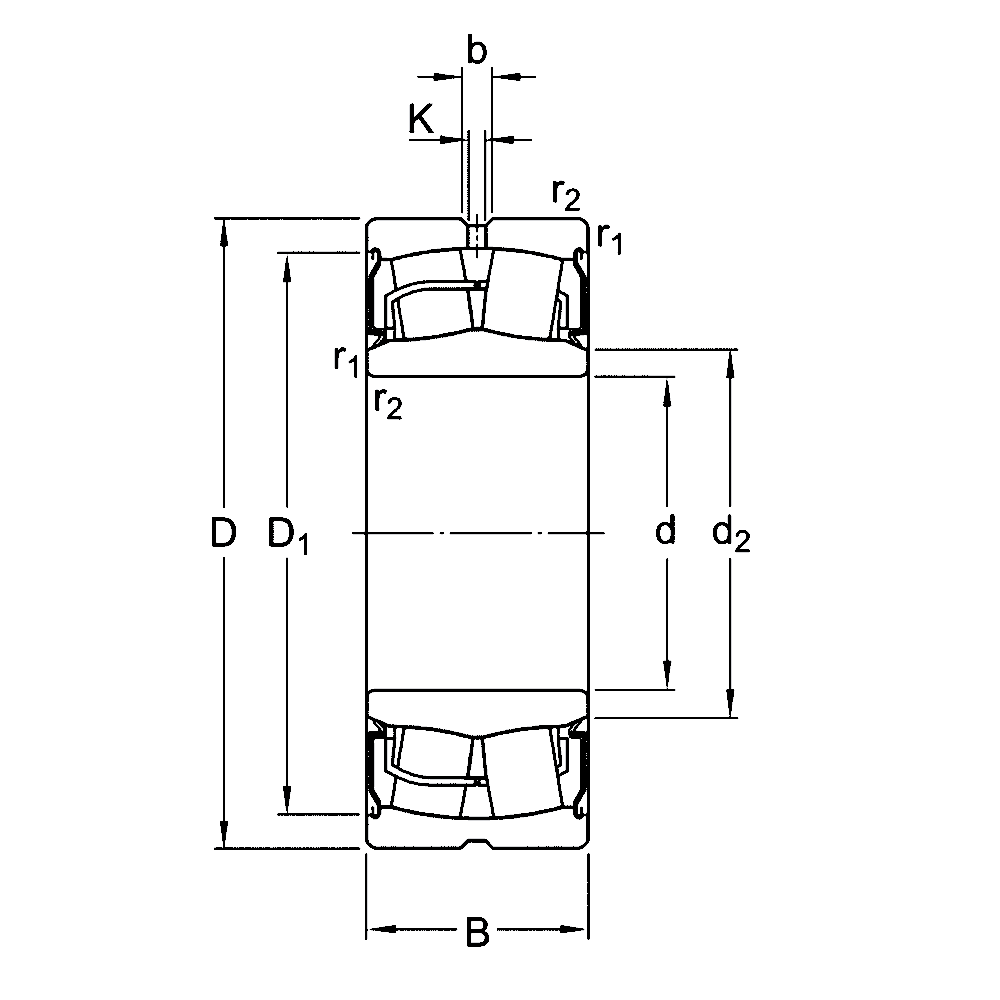 Сферический, радиальный роликовый подшипник BS2-2211-2RS/C3VT143