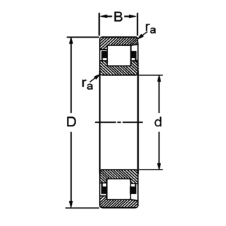 Цилиндрический роликовый подшипник NF 313 M 12313 Л