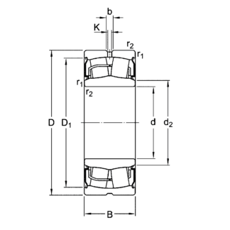 Сферический роликовый подшипник BS2-2206-2RS/VT143