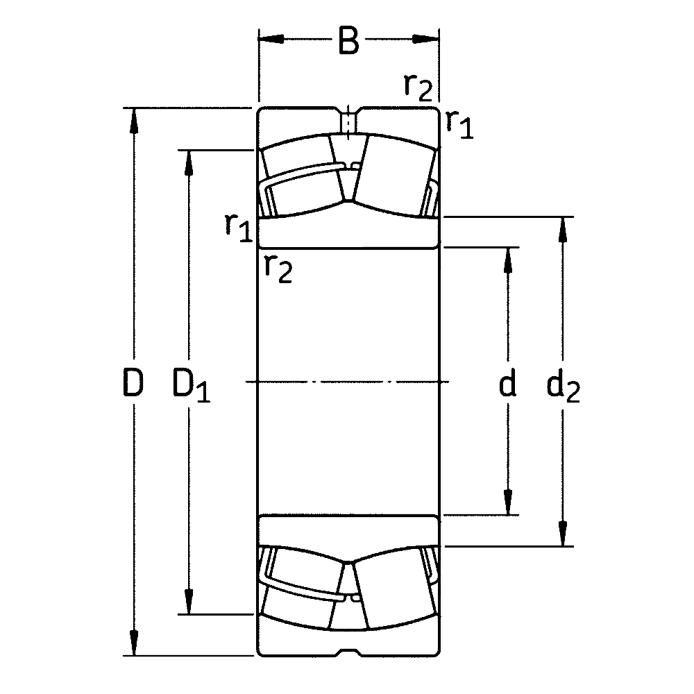 Сферический, радиальный роликовый подшипник 24032-2CS5/C3VT143