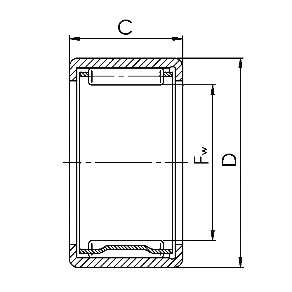 Игольчатый подшипник HKS 32x39x34