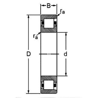 Цилиндрический роликовый подшипник N 206 V 102206