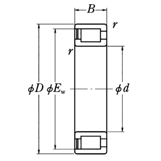 Роликовый цилиндрический подшипник NCF 2934 V