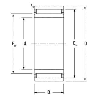 Игольчатый подшипник NAO 25x42x16