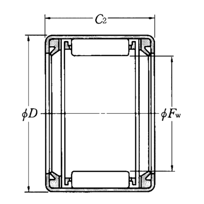 Игольчатый подшипник HK 4020 2RS A