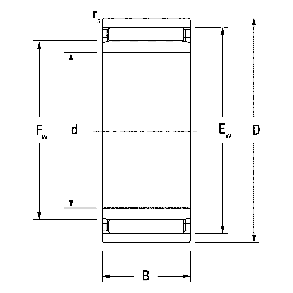 Игольчатый подшипник NAO 35x55x20