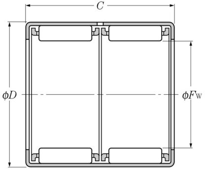 Игольчатый подшипник HK 3038 ZWD