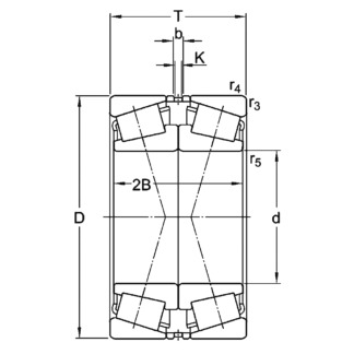 Конический, радиальный роликовый подшипник 32224T146 J2/DB31C210