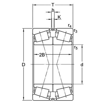 Конический, радиальный роликовый подшипник 32224T146 J2/DB31C210