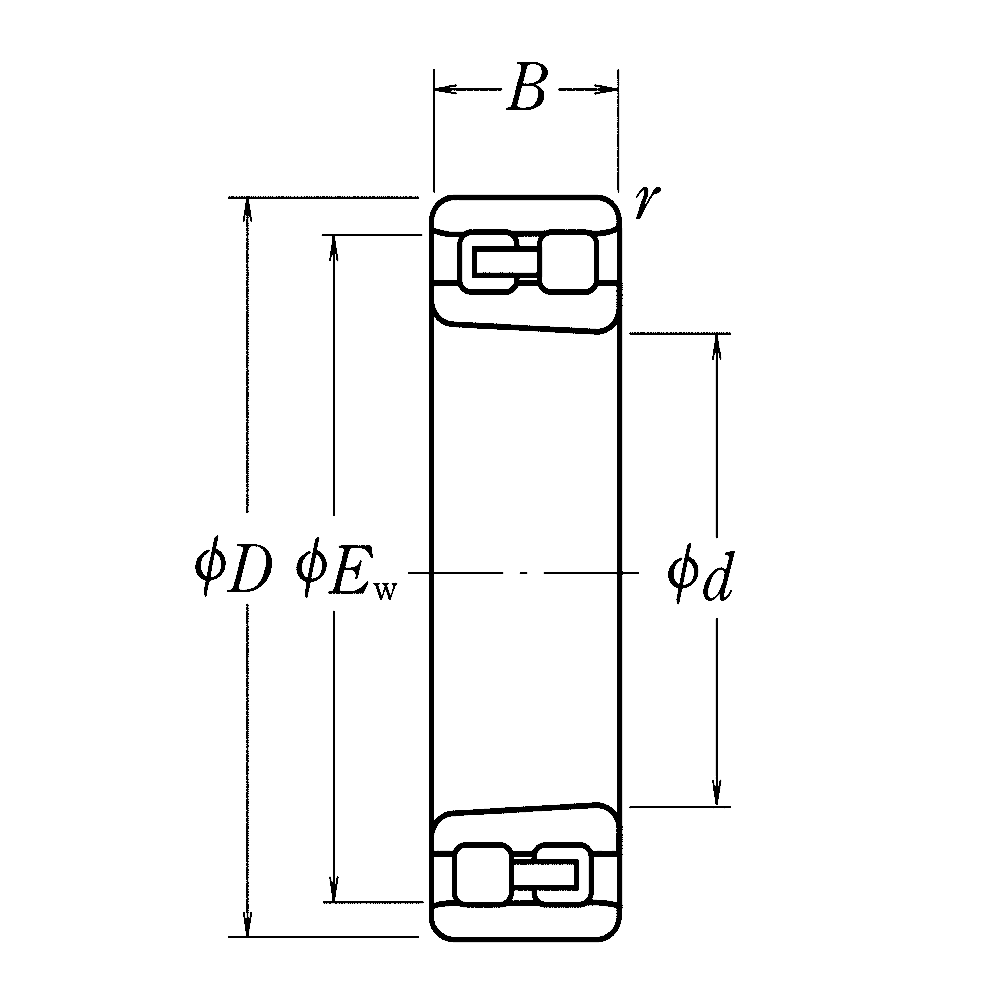 Роликовый цилиндрический подшипник NN 3012 TBKRE44CC0P4