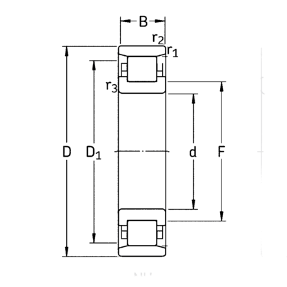 Роликовый цилиндрический подшипник N 216 ECP