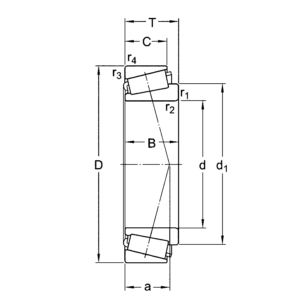 Конический, радиальный роликовый подшипник BT1-0222 A/QVA621